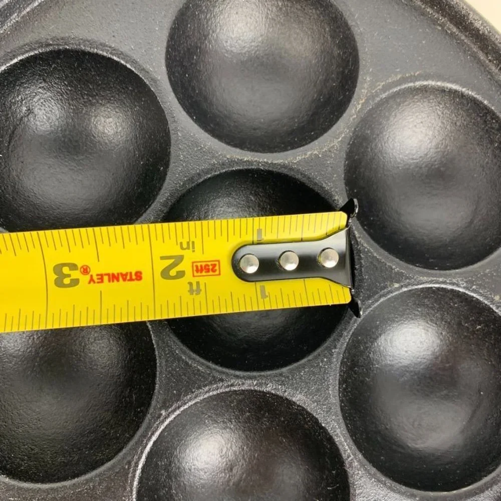 Cast‎ Iron Aebleskiver Pan 7 Holes Danish Cake Pancake Poacher Muffin